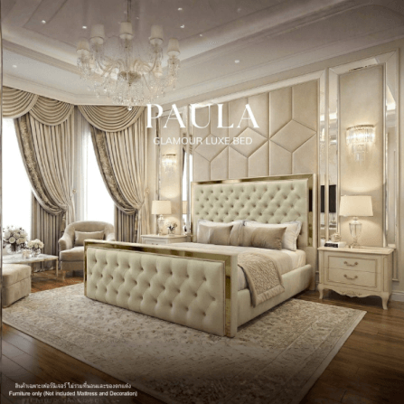 ฐานรองหัวเตียง 6 ฟุต WISDOM DESIGN FURNITURE รุ่น PAULA สีขาว_4